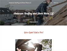 Tablet Screenshot of jamesandersonroofing.com